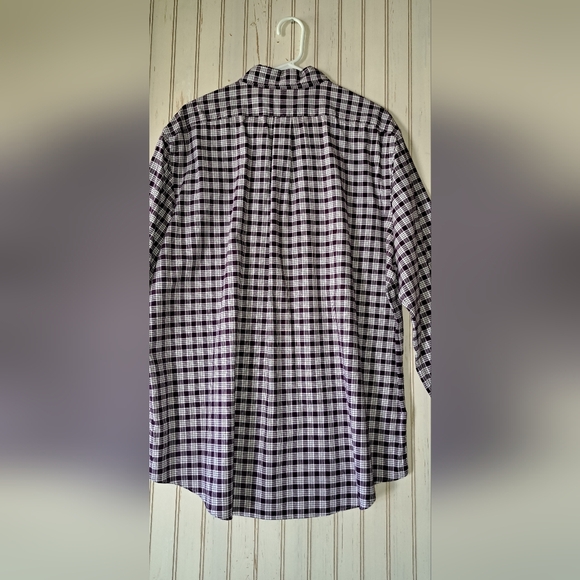 Mens RALPH LAUREN Classic Fit Purple White Plaid Long Sleeve Business Casual XXL - Picture 5 of 7